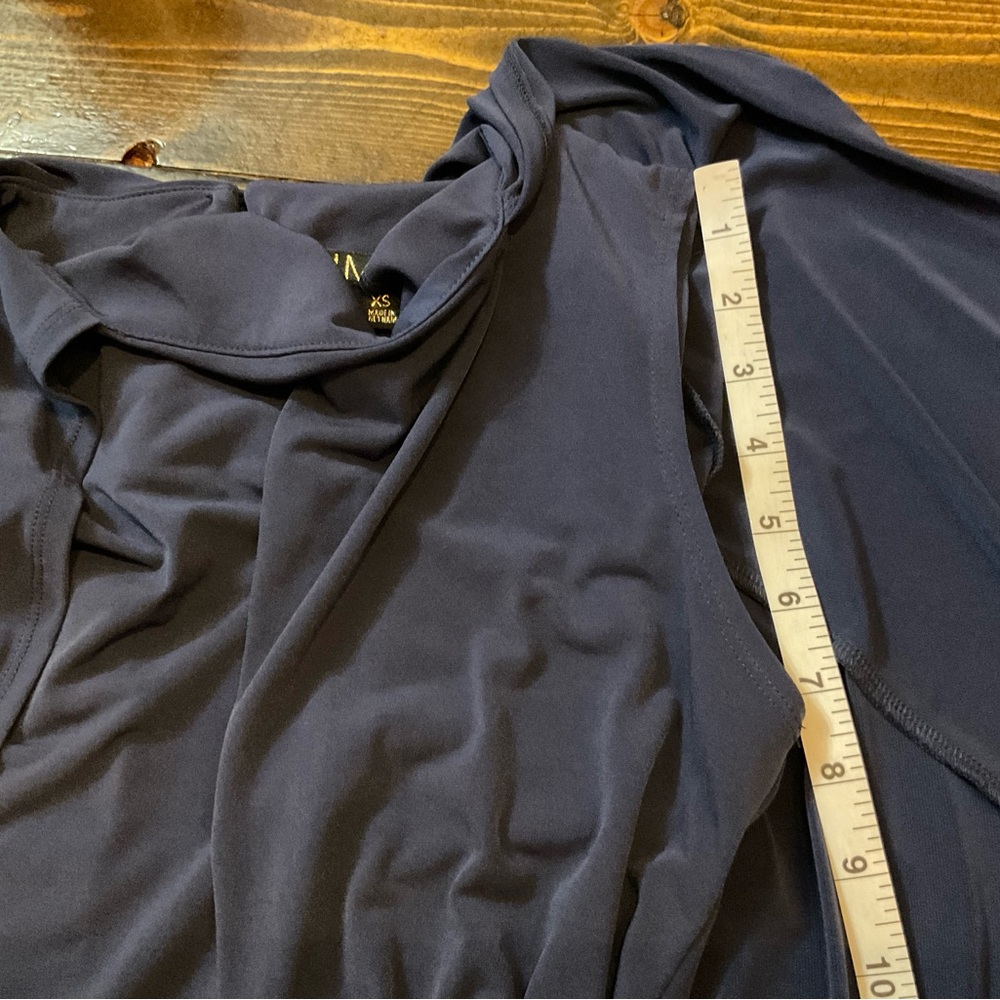 IMAN Navy Women's caped Blouse - Picture 6 of 10